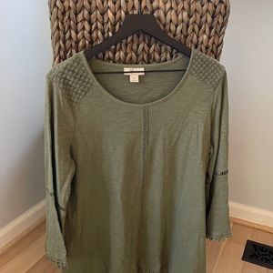 Style & Co green blouse size m EUC